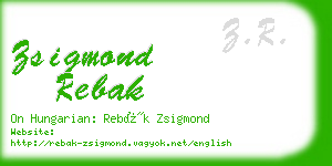 zsigmond rebak business card